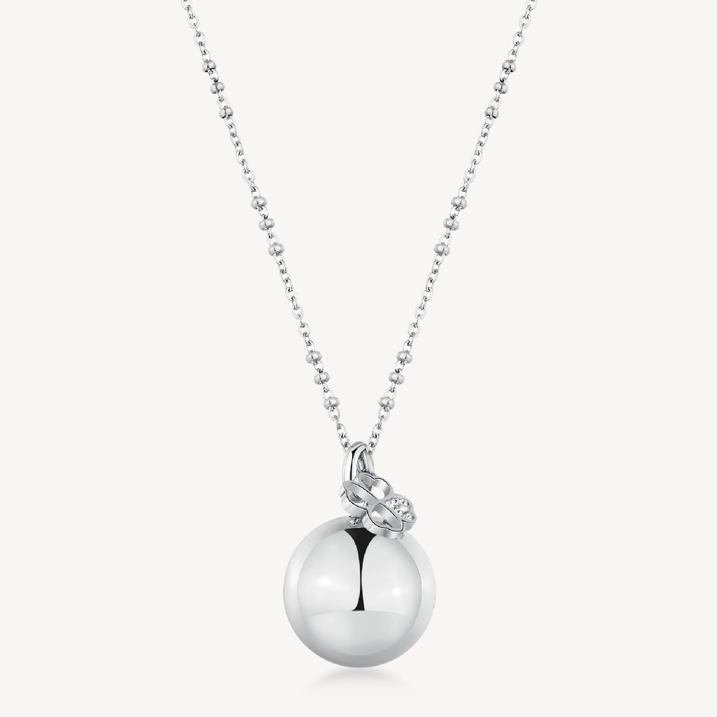 Pendentif acier inoxydable et cristaux