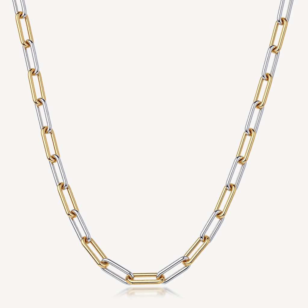 Collier Emphasis, acier inoxydable 2 tons (blanc et jaune)