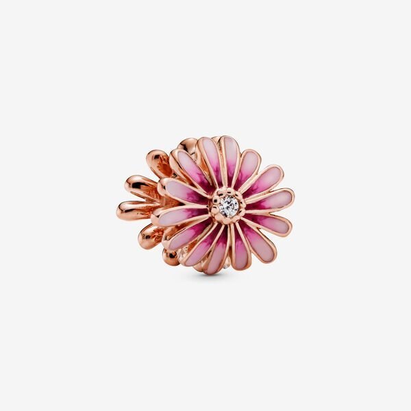 Bille marguerite rose, émail rose, cz incolores pandora rose - 788775C01 - Pandora