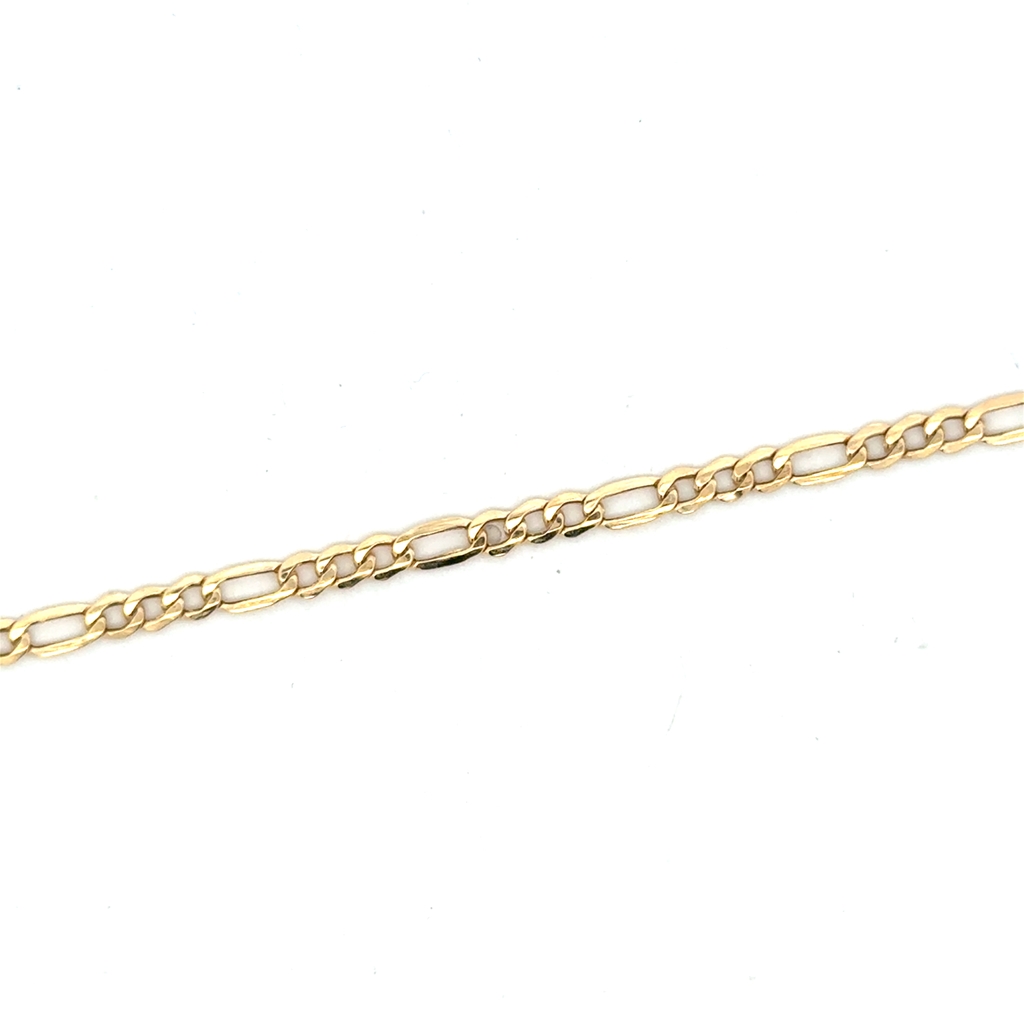 Bracelet figaro, or jaune 10 carats