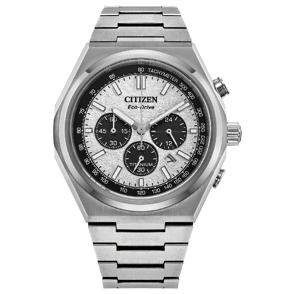 Montre Eco-Drive, acier inoxydable, fond blanc et noir - CA4610-85A - Citizen