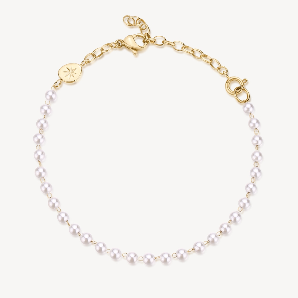 Bracelet acier inoxydable finition doré, perles - BNL078 - Brosway Italia