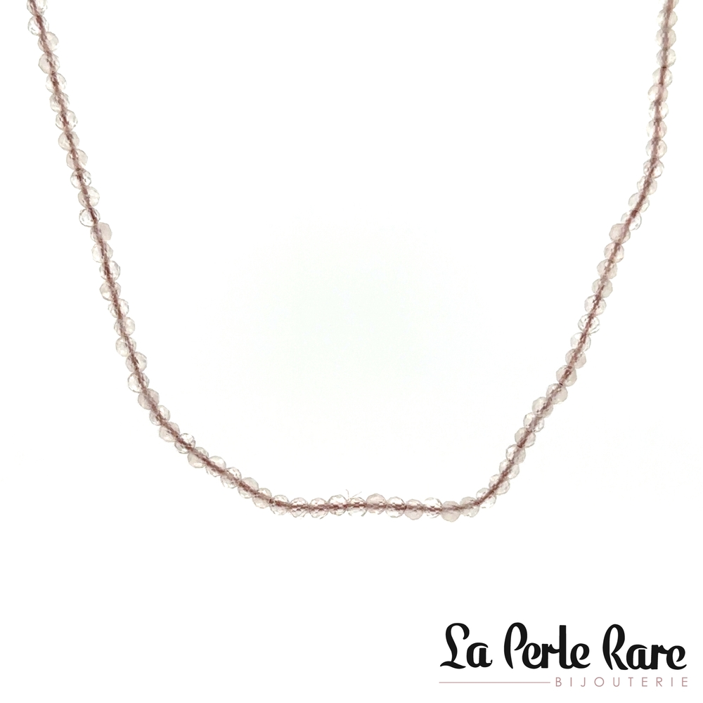 Collier métal doré, quartz rose - DBJNCK1127RQ - Dee Berkley