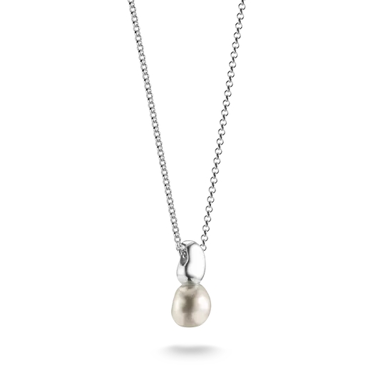 Pendentif argent, perle
