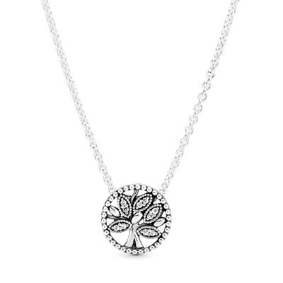 Collier arbre généalogique scintillant, cz incolores - 397780CZ-45 - Pandora