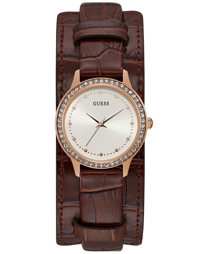 GW0033L4 Guess 2-tone steel watch with crystals