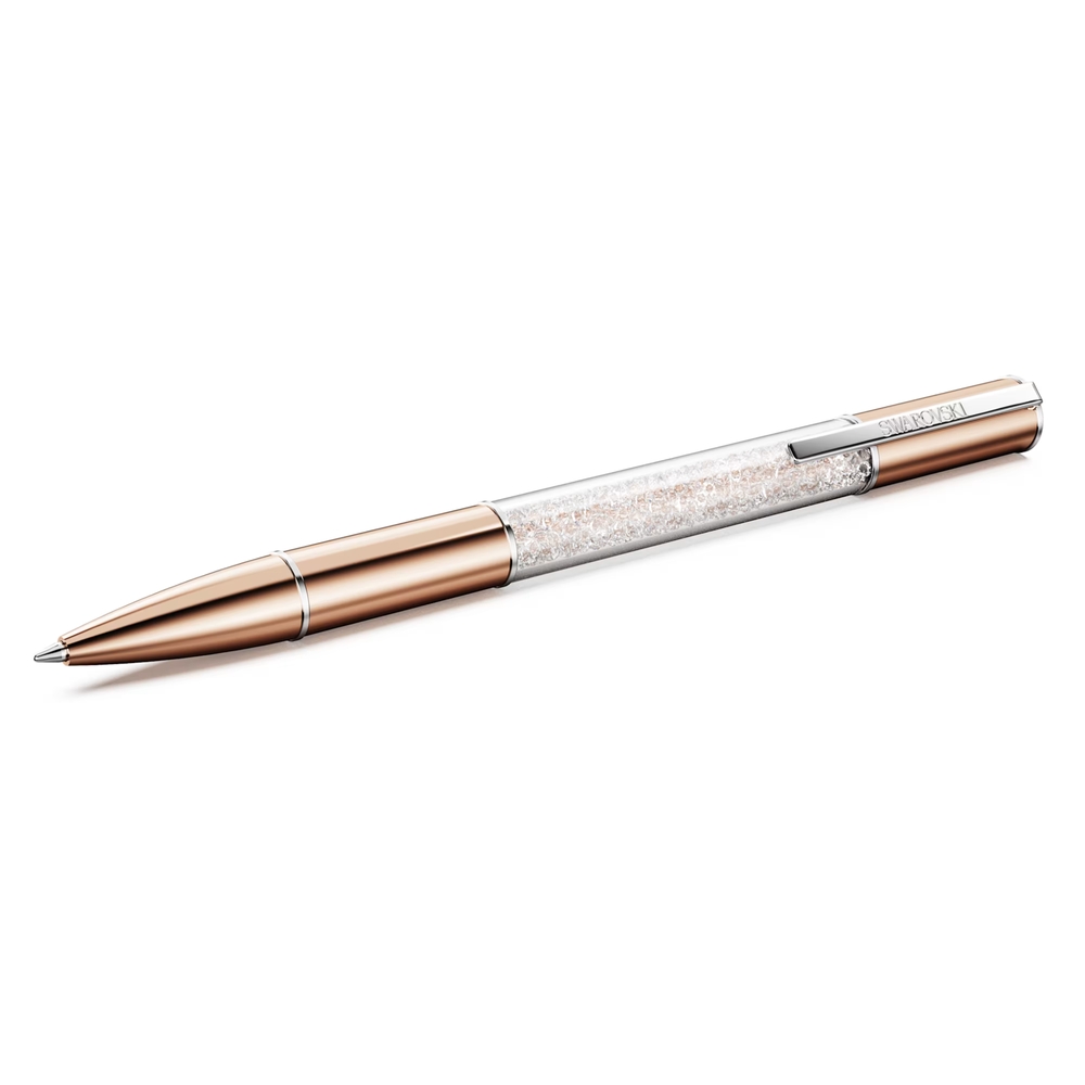 Stylo crystalline, métal rosé, cristaux blancs - 5717529 - Swarovski