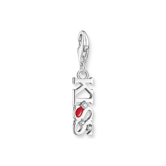 Breloque Kiss, argent, zicons, émail rouge - 2066-041-10 - Thomas Sabo