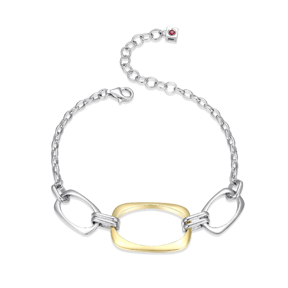 Bracelet argent 2 tons (blanc/jaune) - R1LAPB974Q - Elle