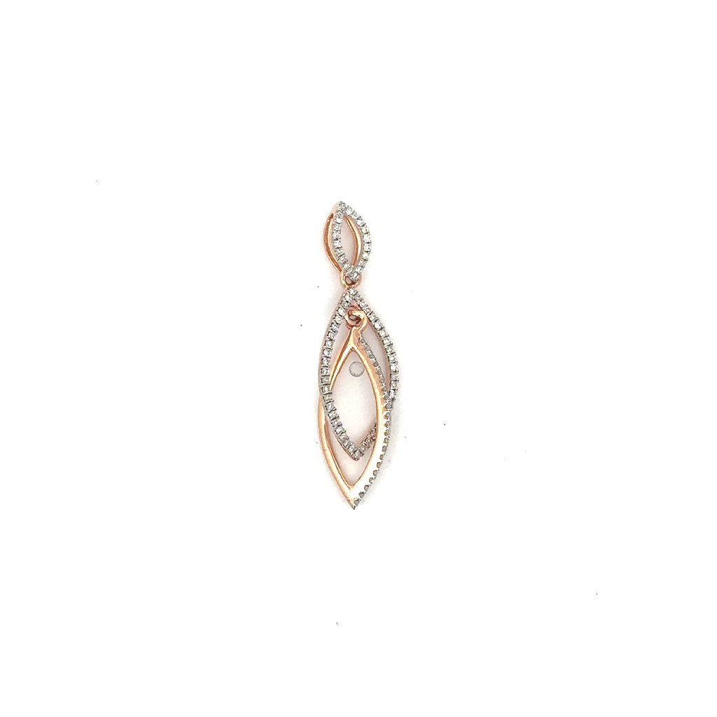 Pendentif or rose 10 carats, 20 points de diamant total - 101647 - Exclusivités