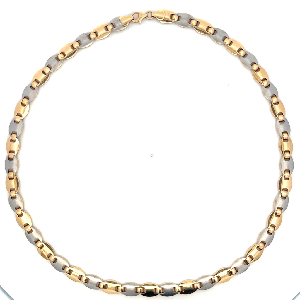 Collier en or deux tons 14 carats