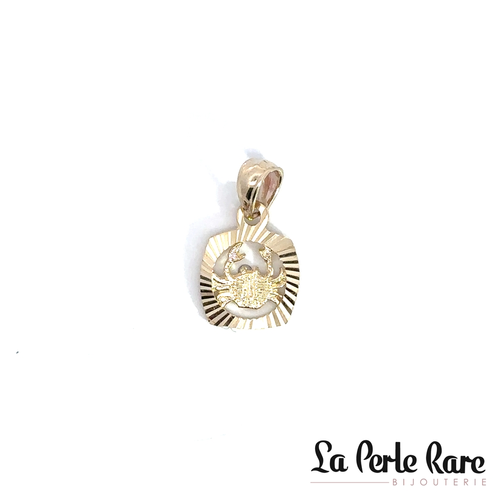 Pendentif zodiaque Cancer, or jaune 10 carats - LPR-2754-CANCE - Exclusivités