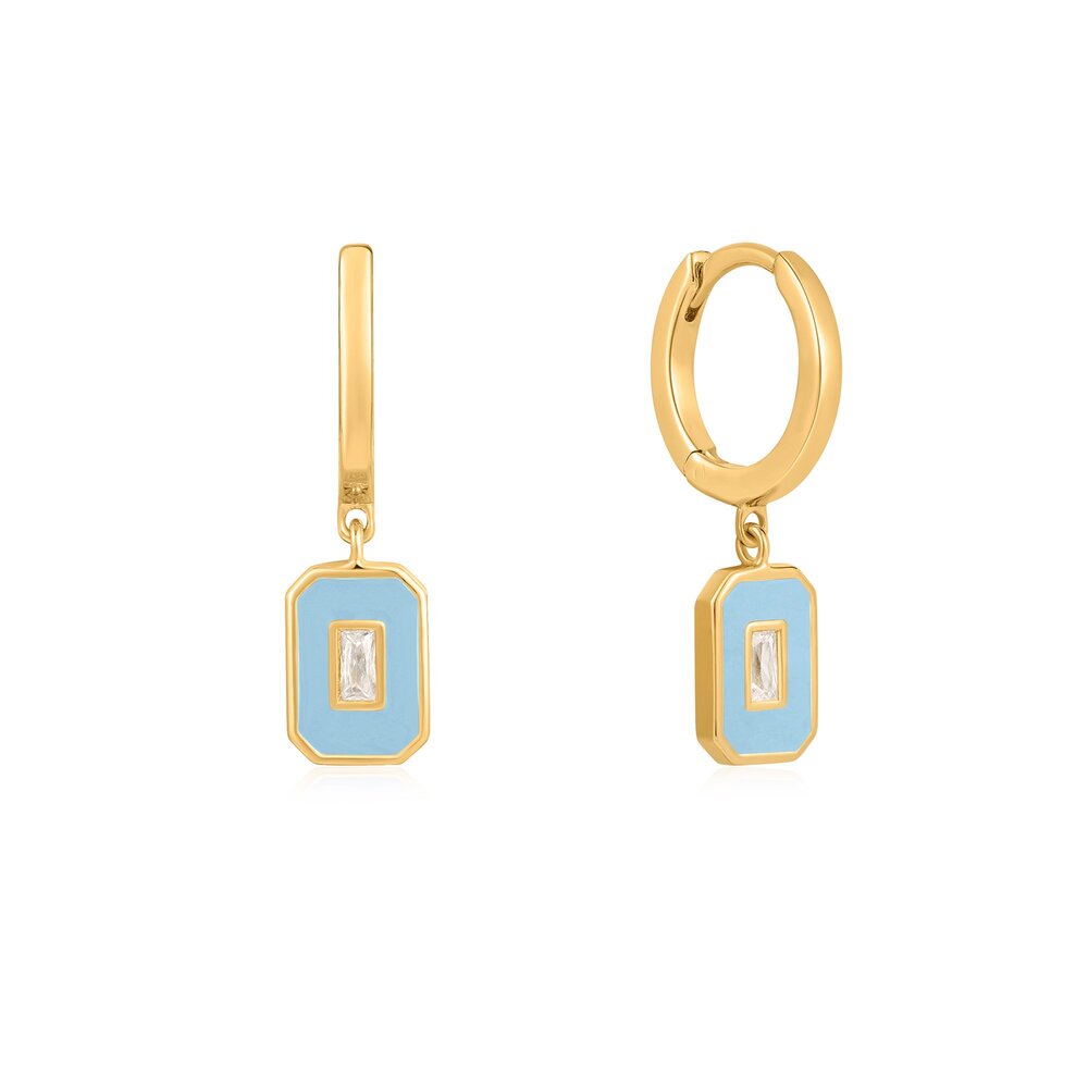 Anneaux argent doré, cz ,bleu Anneaux argent doré, cz ,bleu