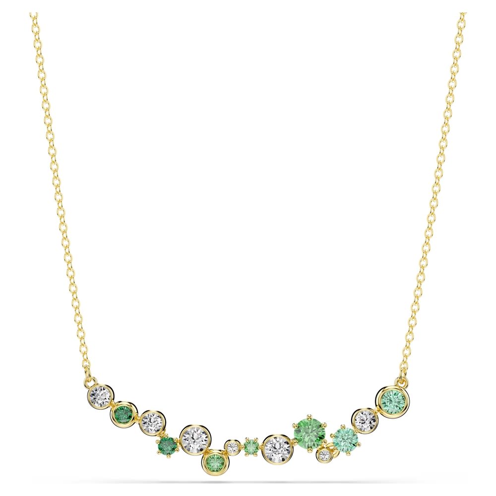 Collier métal doré, cristaux blancs et verts - 5732247 - Swarovski