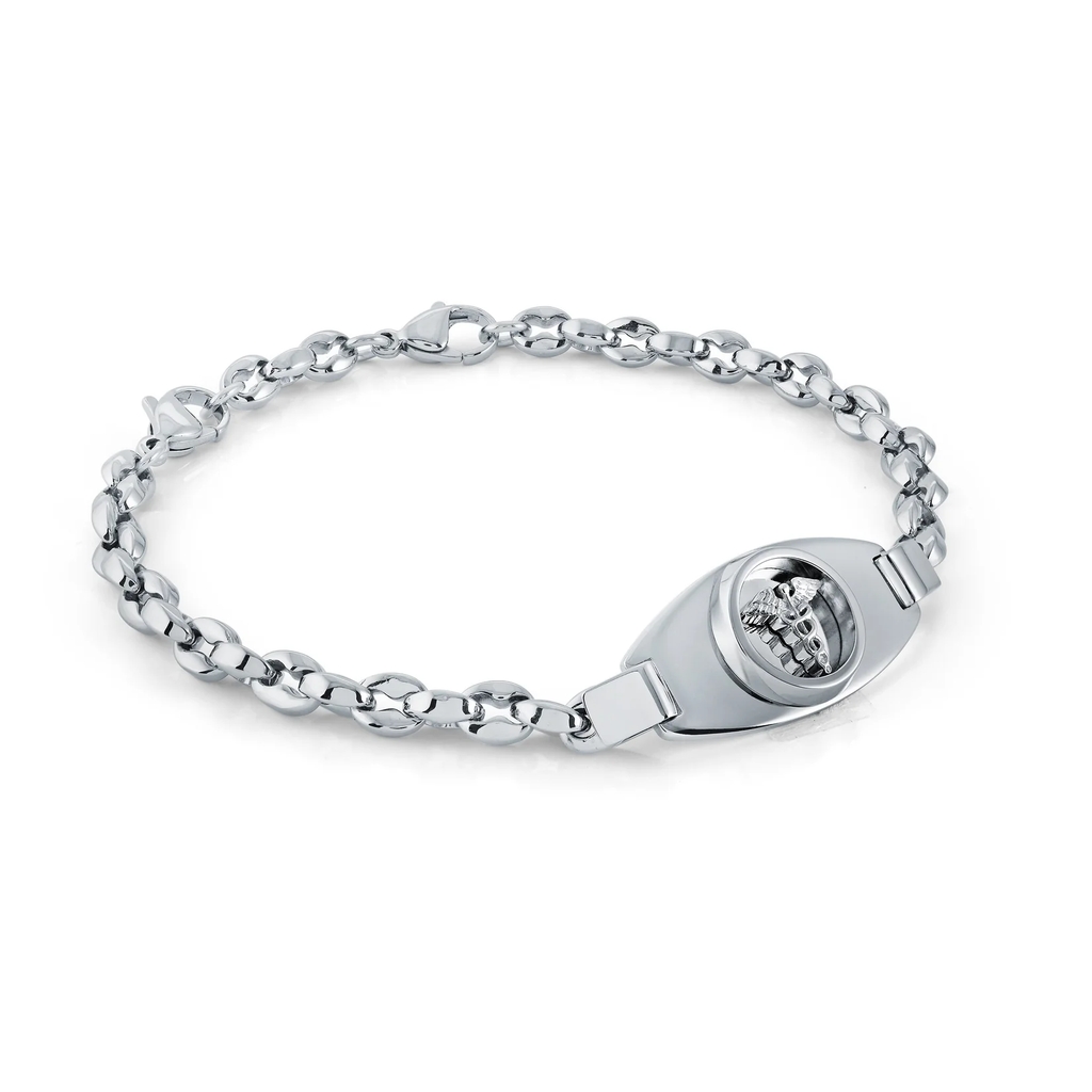 Bracelet médical, acier inoxydable
