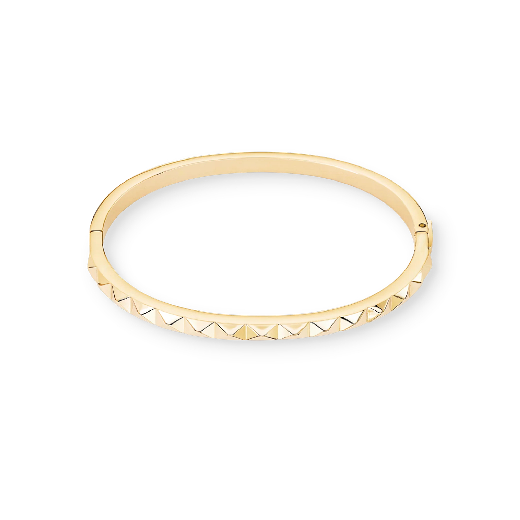 Bracelet rigide acier inoxydable doré