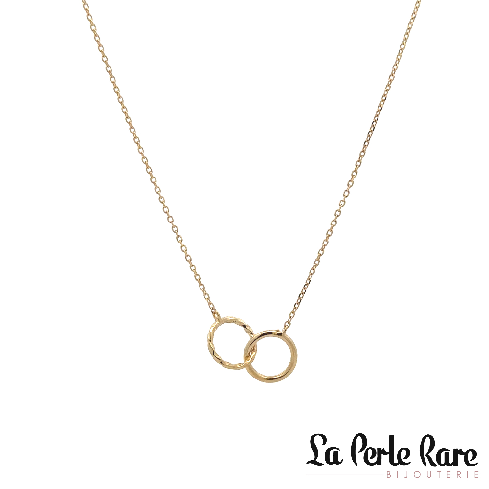 Collier cercles entrelacés, or jaune 10 carats - GA48039 - Pure Romance