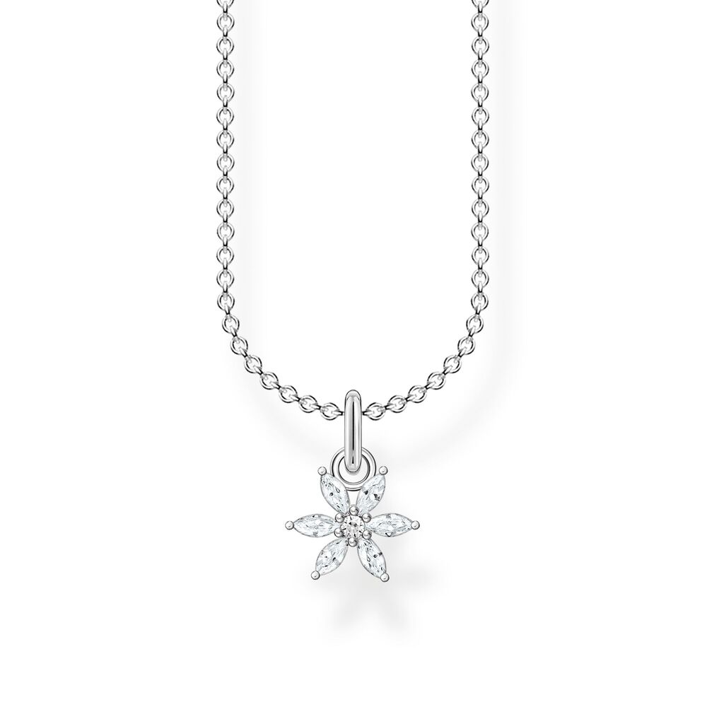 Chaîne argent fleur pierres blanches - KE2103-051-14-L45V - Thomas Sabo