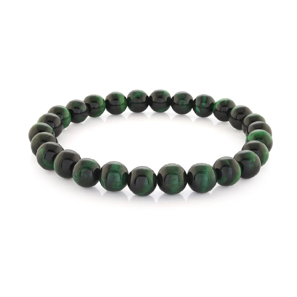 Bracelet oeil-de-tigre vert