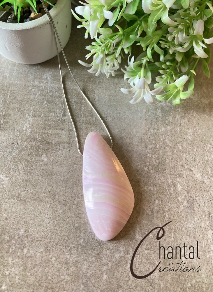 Collier Joliane, argile polymère, acier inoxydable - 25-CO-13 - Création Chantal