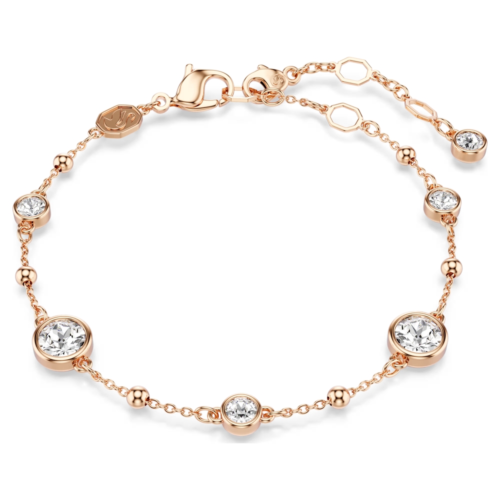 Bracelet métal rosé, cristaux blancs - 5730677 - Swarovski