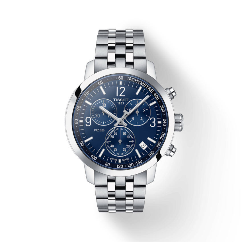 Montre PRC 200 chronograph, acier inoxyable, fond bleu - T114.417.11.047.00 - Tissot