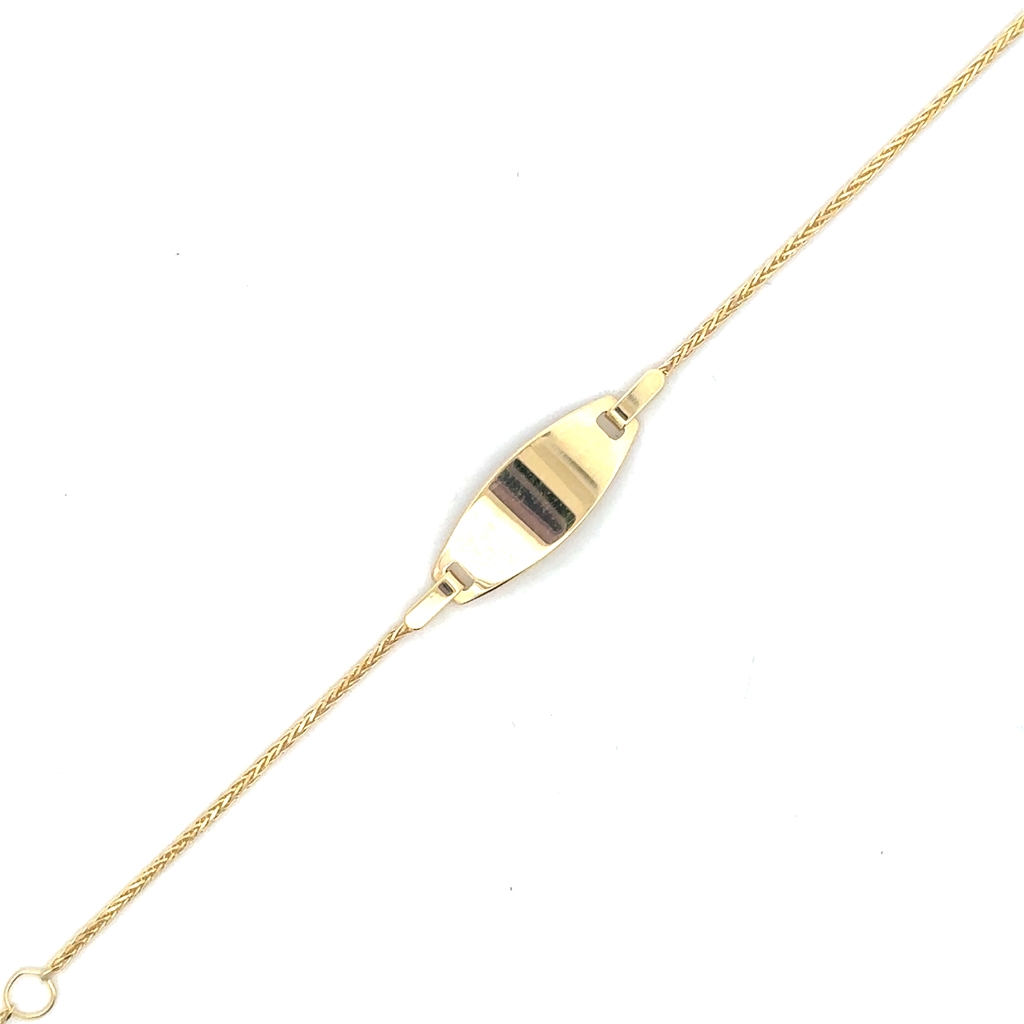 Bracelet d'identité, or jaune 10 carats - 4047B - Exclusivités