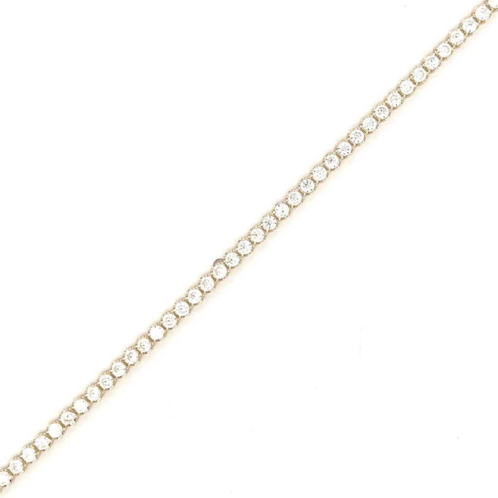 Bracelet tennis, or jaune 10 carats, zircons incolores - BWDZ01-1493-J - Exclusivités