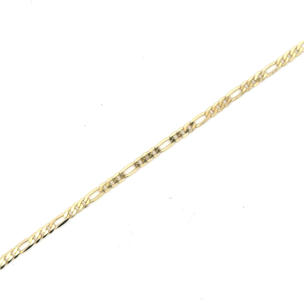Bracelet figaro, or jaune 10 carats