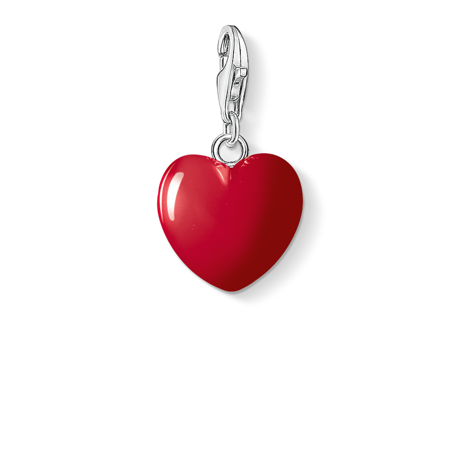 Charm coeur rouge, argent, émail rouge - 0016-007-10 - Thomas Sabo