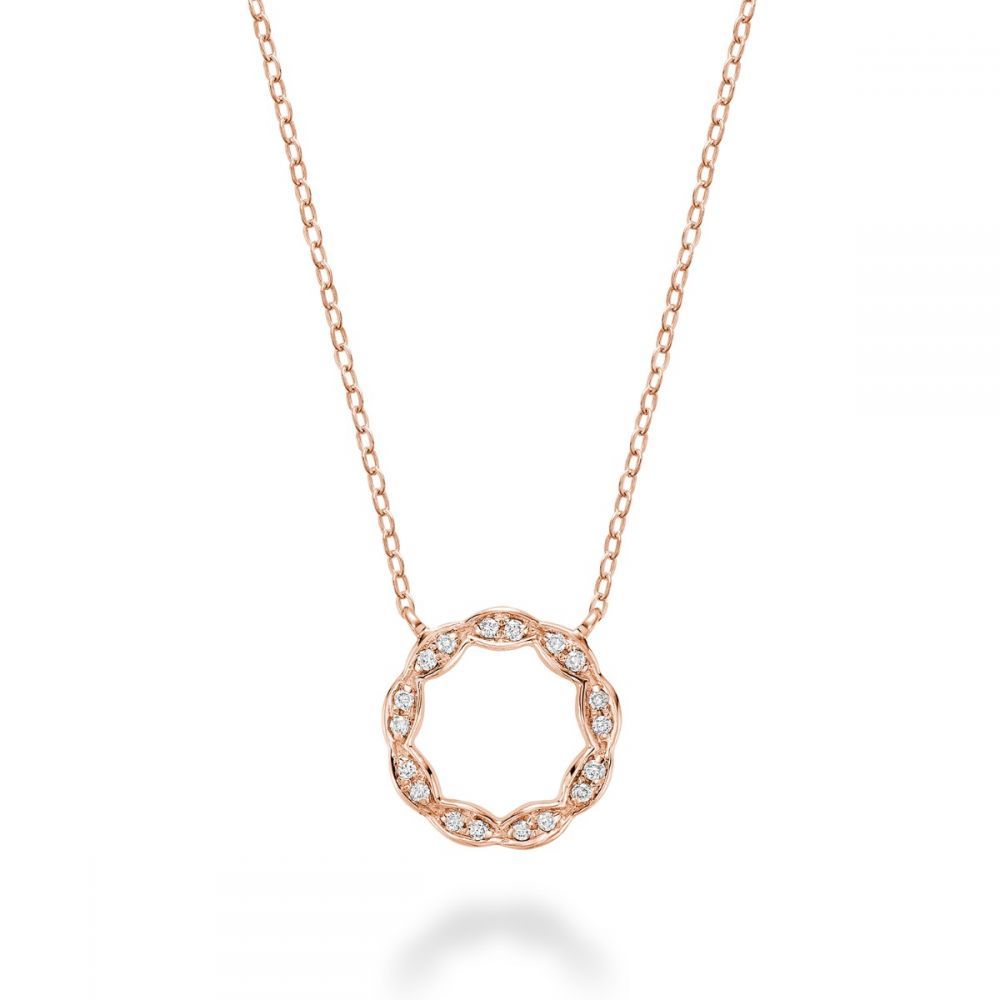 Collier or rose, 5 pts dia tot - 09-0410TK05R - Rnb