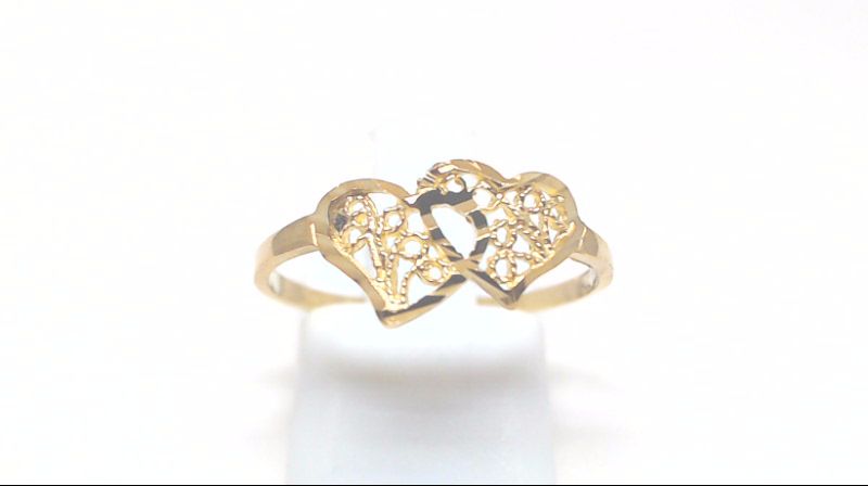 Bague coeur en or jaune 10 kt Bague coeur en or jaune 10 kt