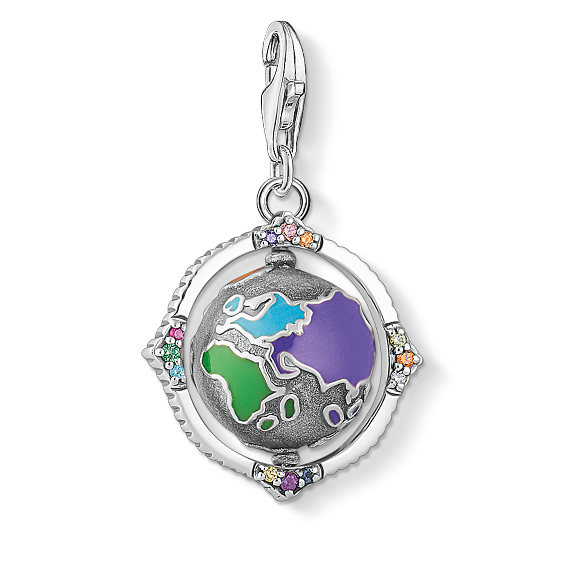 Charm globe terrestre, multicolore - 1766-845-7 - Thomas Sabo