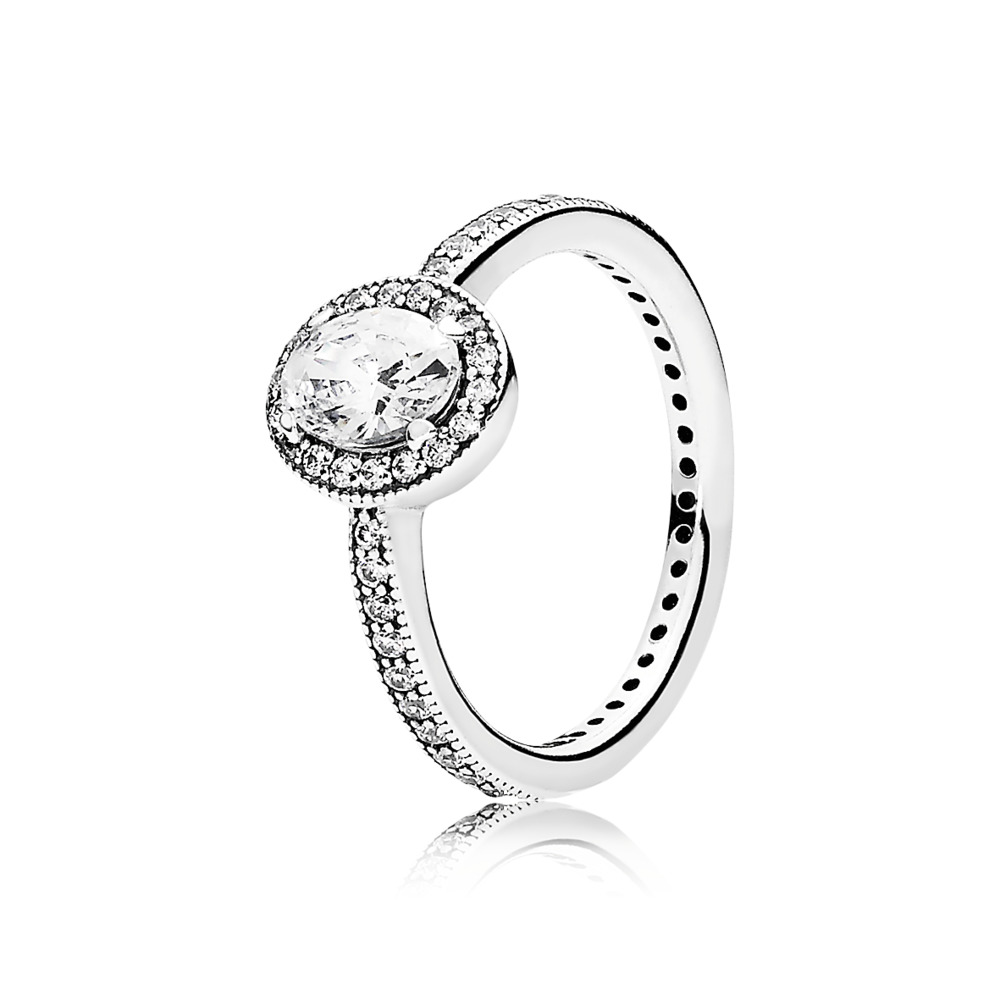 Bague élégance d'antan, argent, zircons - 191017CZ-56 - Pandora