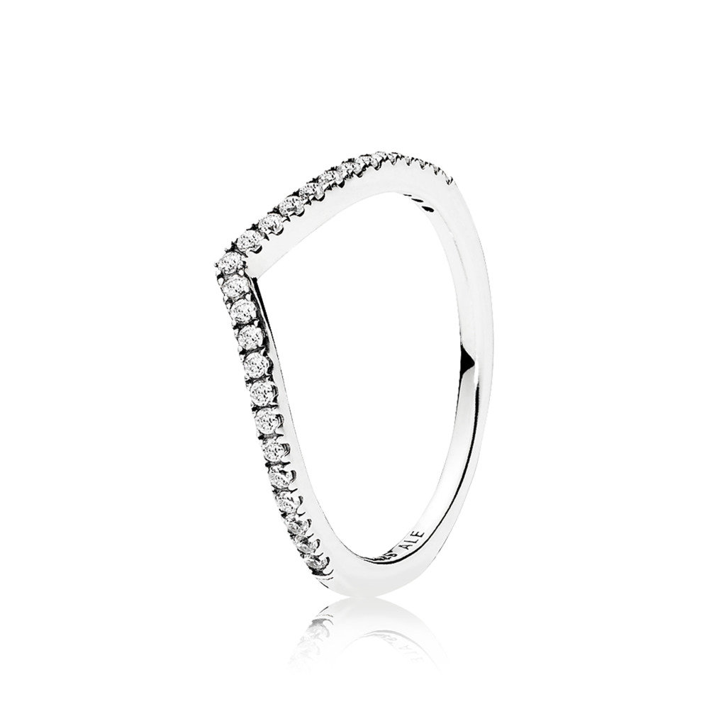 Bague souhait chatoyant, argent, zircons - 196316CZ-48 - Pandora