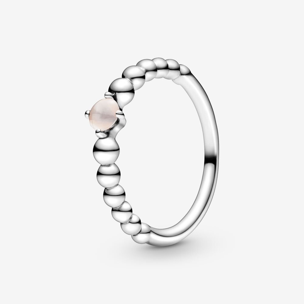 Bague perlé rose brouillard, topaze - 198867C06-54 - Pandora