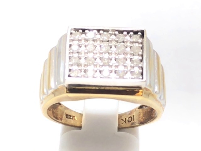 Bague en or 2 tons avec 40 pts dia tot Bague en or 2 tons avec 40 pts dia tot