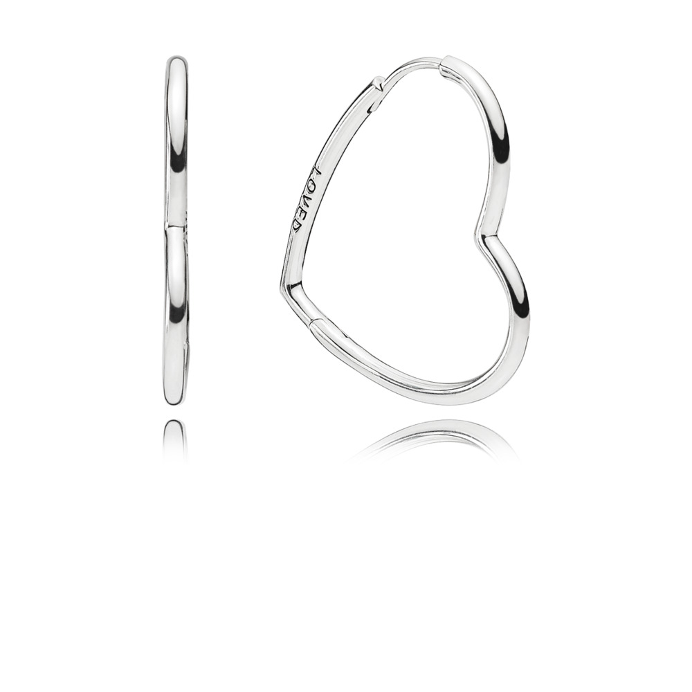 Anneaux coeur asymétrique, argent - 297822 - Pandora