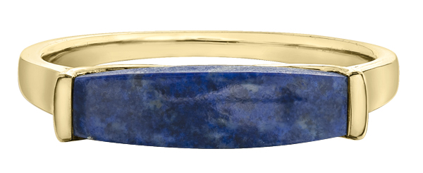 Bague or jaune avec lapis bleu - 30086 - Corona