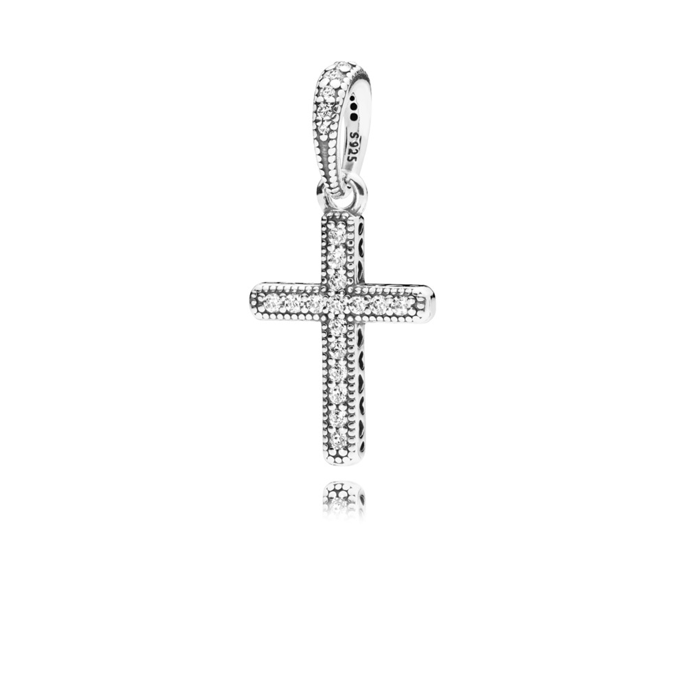 Pendentif croix classique, cz incolore - 397571CZ - Pandora