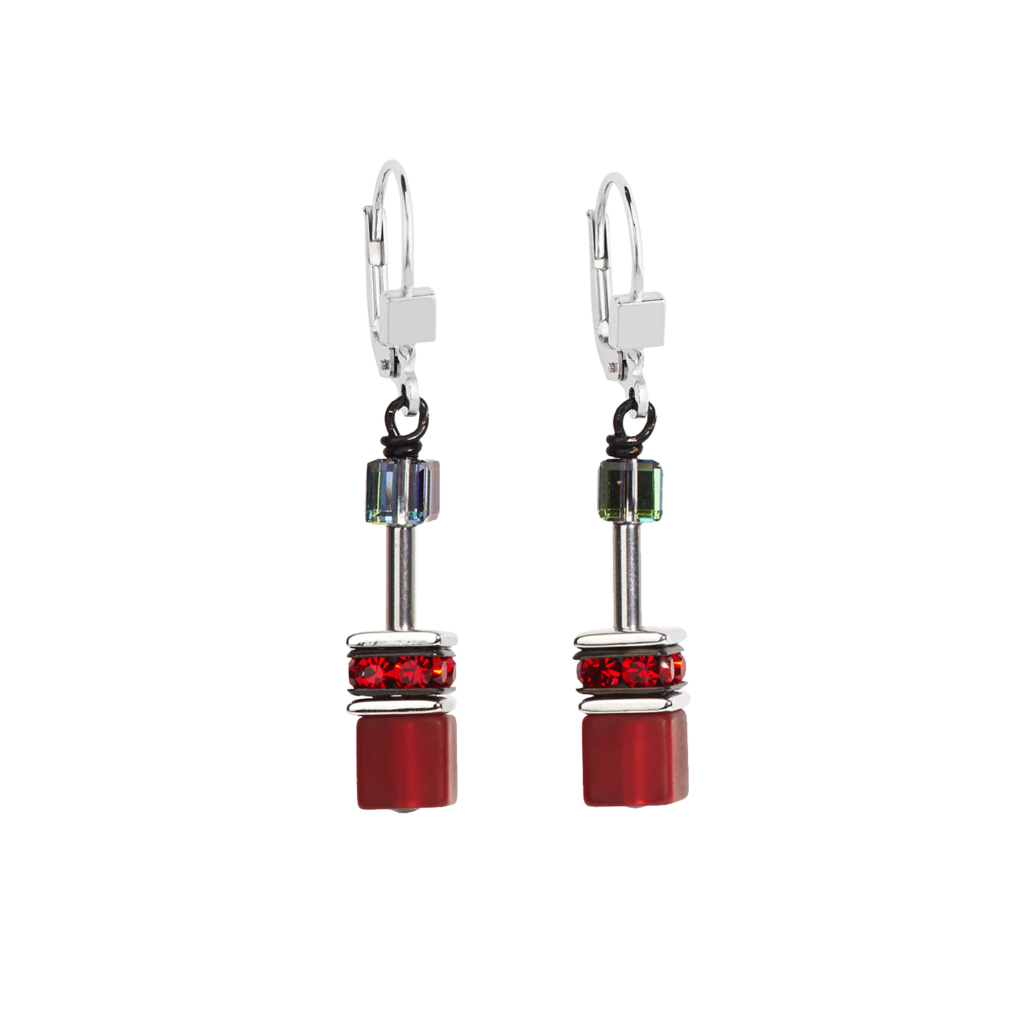 B.o pendante geo cube rouge-gris B.o pendante geo cube rouge-gris