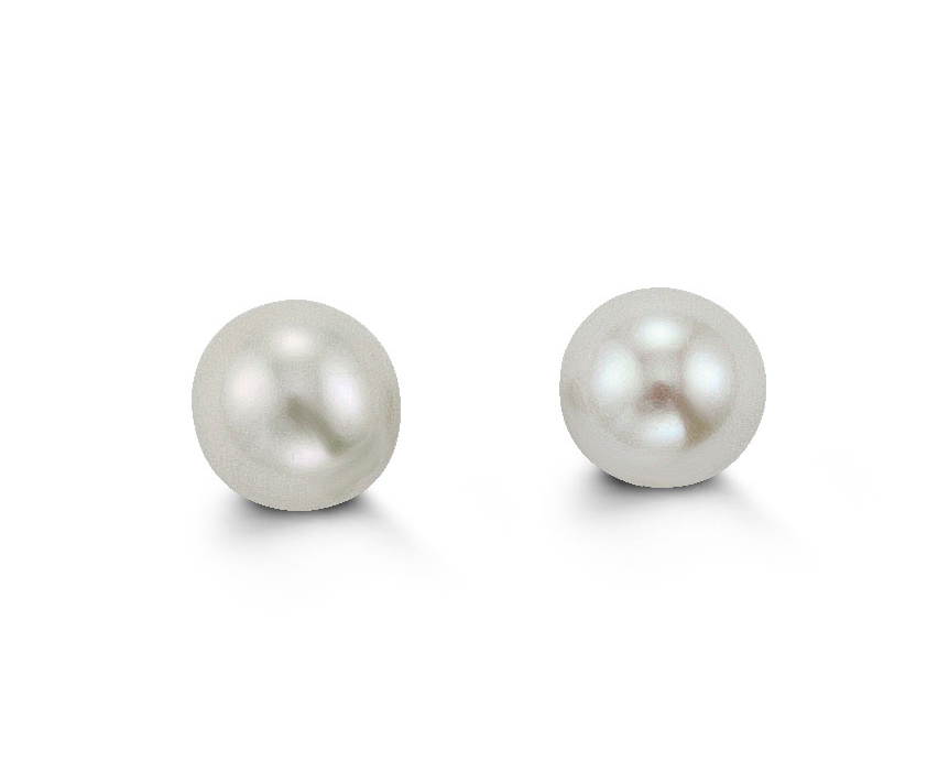 Boucles d'oreilles fixes or jaune 10 carats, perles - 4040B - Exclusivités