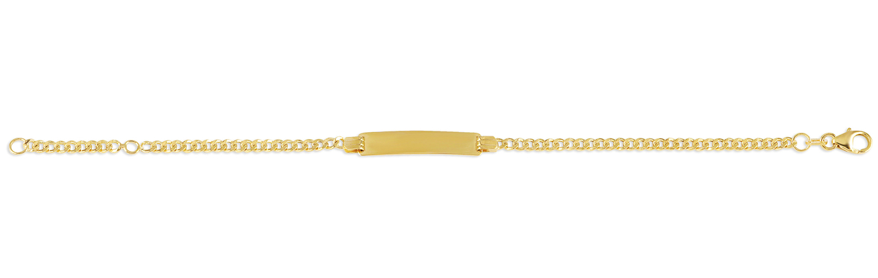 Bracelet d'identité, or jaune 10 carats - 4049B - Exclusivités