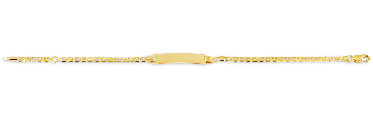 Bracelet d'identité, or jaune 10 carats - 4051B - Exclusivités