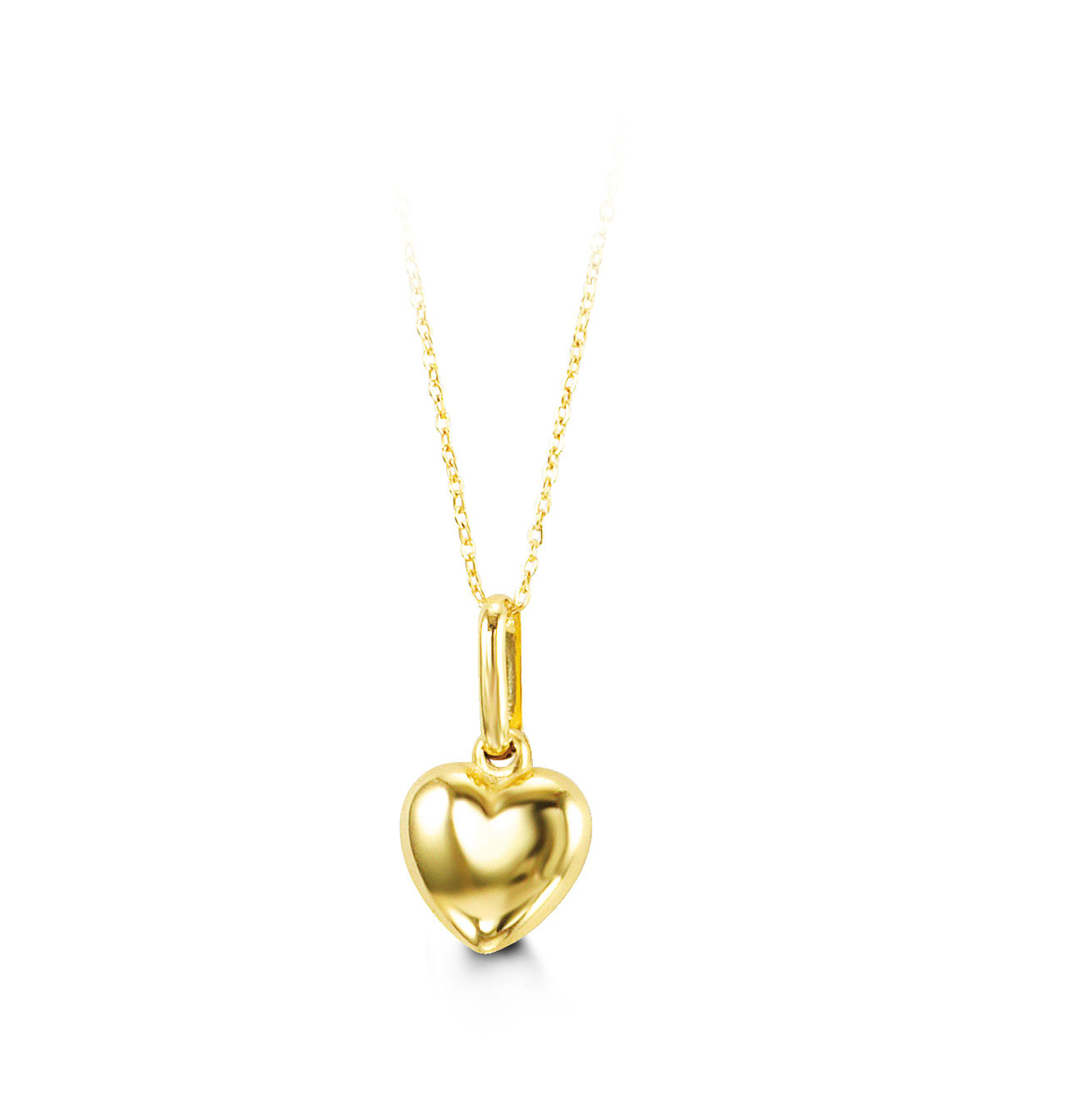 Pendentif coeur, or jaune 10 carats - 4057B - Exclusivités