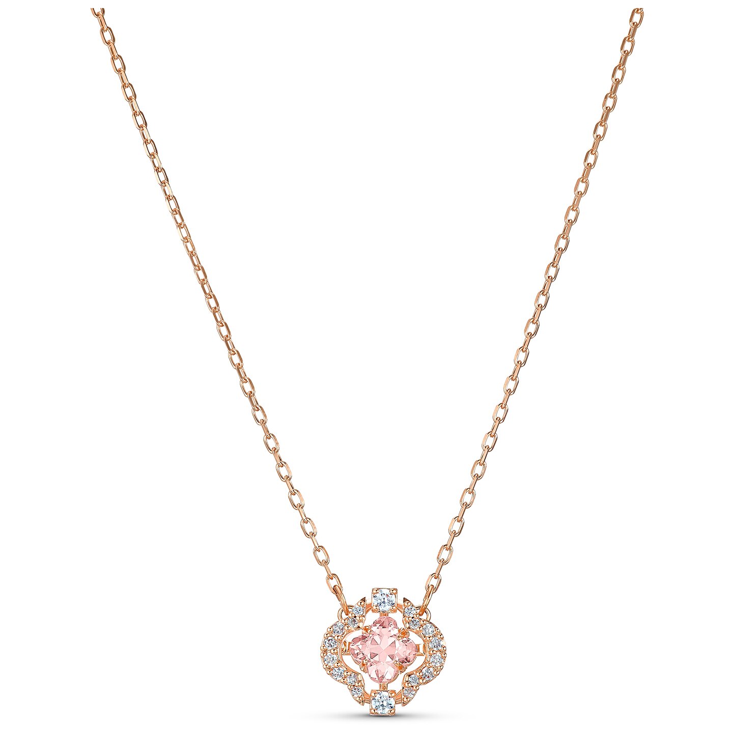 Collier métal rosé, cristaux blancs/rose - 5514488 - Swarovski