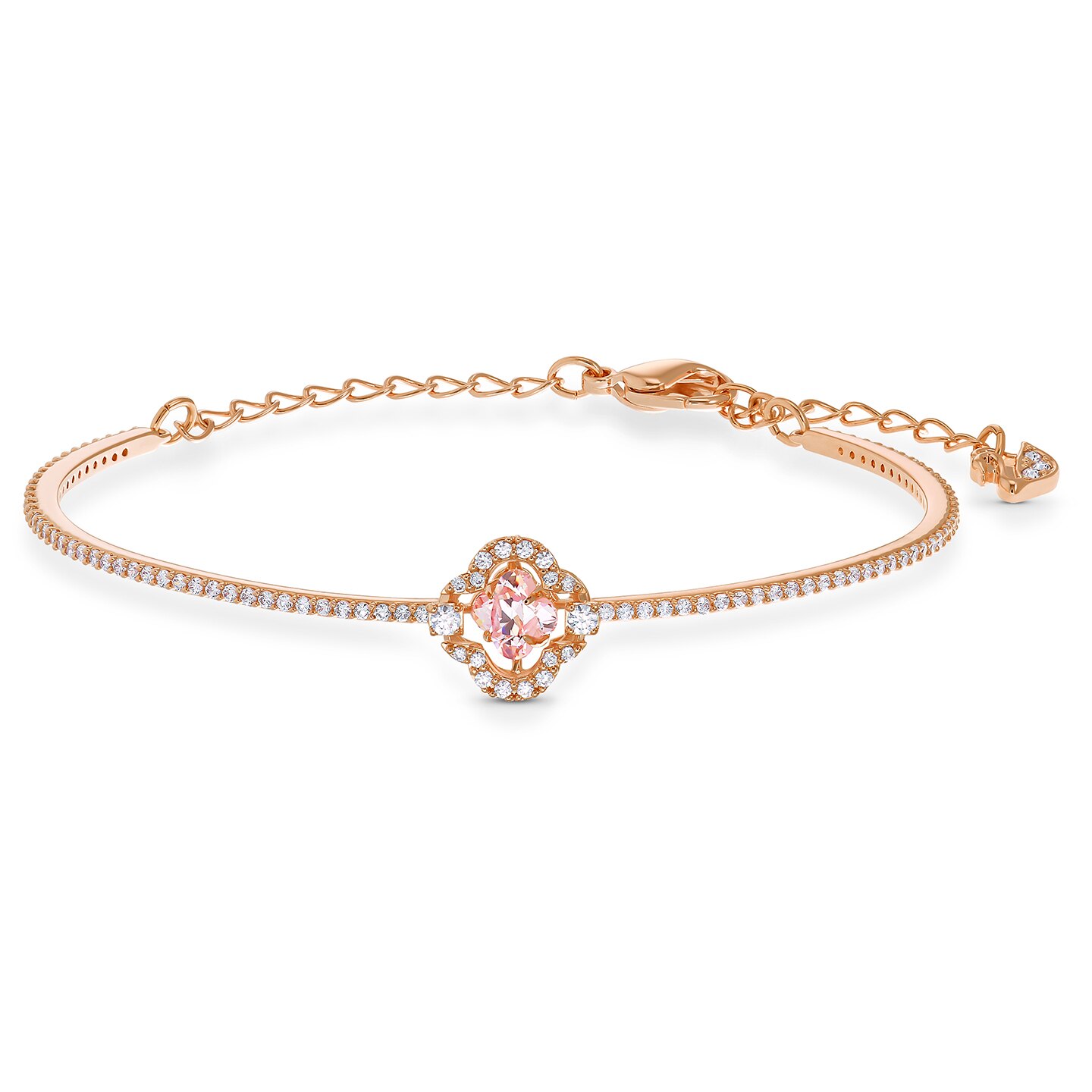 Bracelet rigide, métal rosé, cristaux blancs/rose - 5516476 - Swarovski