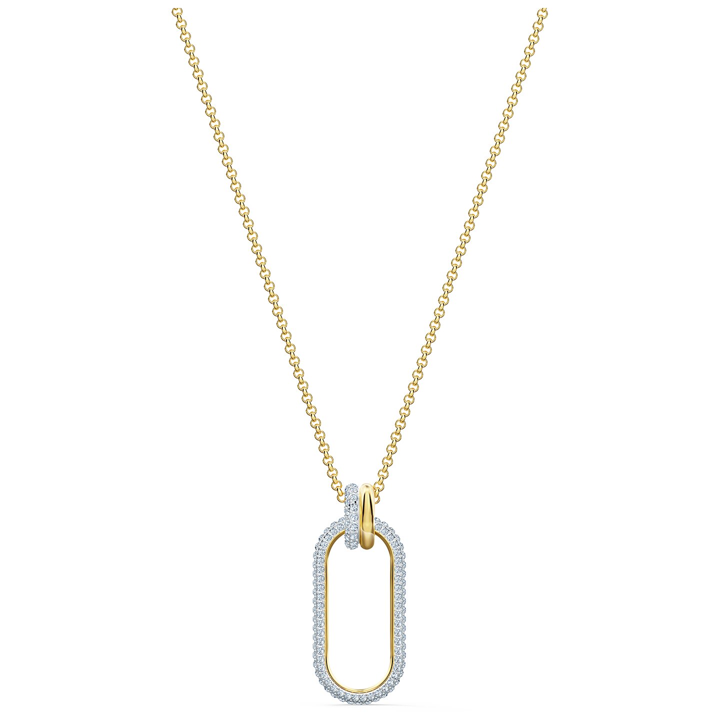 Collier long métal doré, cristaux Collier long métal doré, cristaux