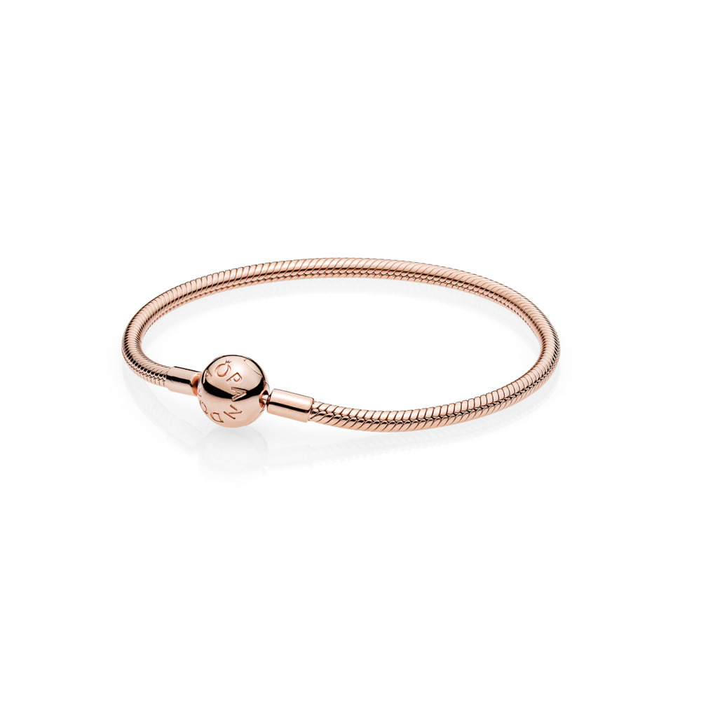Bracelet fermoir moderne, métal plaqué d'or rose 14 carats - 580728-6.3 - Pandora