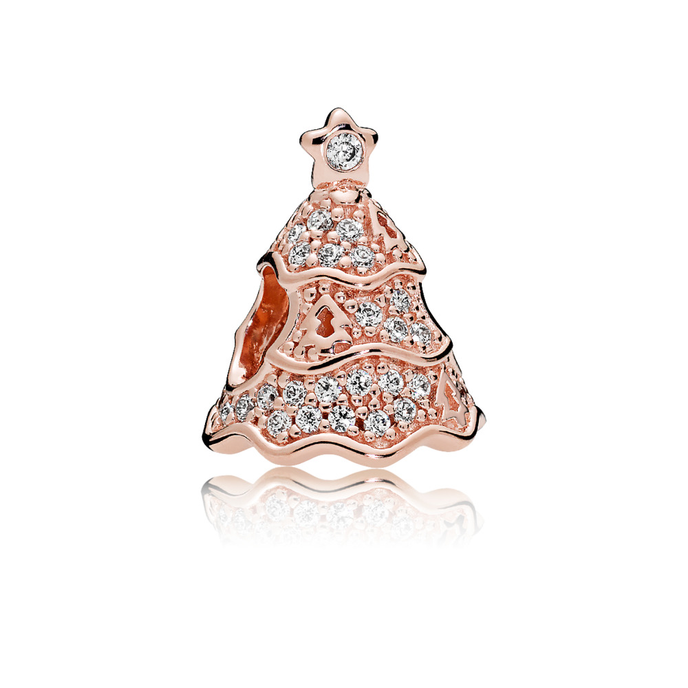 Bille sapin étincelant, rose, cz incolor - 781765CZ - Pandora